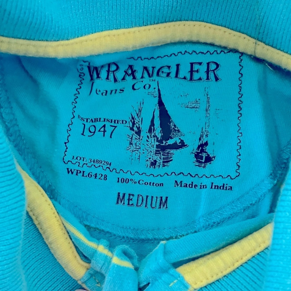 Wrangler striped polo men’s medium - Picture 3 of 7